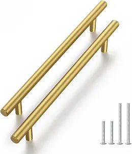 Haliwu 30 Pack 5in Gold Cabinet Handles for Kitchen Cabinet Handles