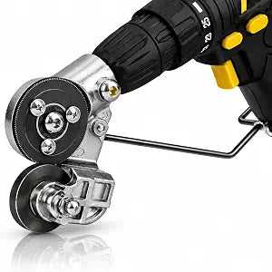 Upgraded Metal Nibbler Drill Attachment with Reverse Anti Jam Function Sheet Metal Cutter for 21 Gauge Steel Aluminum Copper and Iron Electric Drill Shears Cutting Tool Fits Cordless and Impact Drills