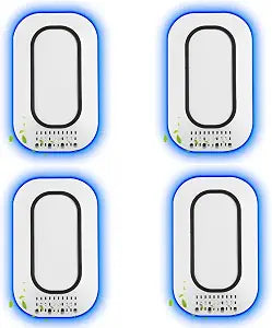 Limpin Plug in Air Purifier for Home, Negative Ion Air Ionizer for Bedroom, Bathroom & Office, Compact Air Cleaner for Small Spaces, Quiet Plug in Air Ionizers for Pets, Smoke, Kitchen & Apartment