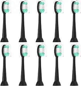 Replacement Toothbrush Heads Compatible with AquaSonic 10 Pack