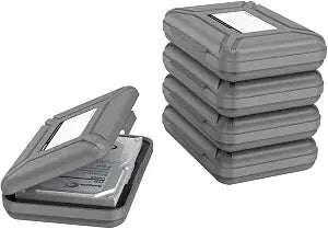 ORICO External Hard Drive Case for 3.5 Inch HDD/SSD 5 Packs Portable Hard Drive Carrying Protective Storage Box Anti-Static and Shockproof -PHX5S