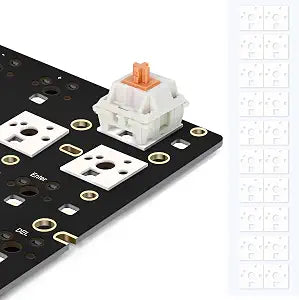 RUNJRX Keyboard PE Switch Pads 1mm Thick for 61/64/87/100/104/108 Hot Swap 120Pcs,White