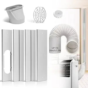Portable AC Window Vent Kit with 5.9" Portable Air Conditioner Hose
