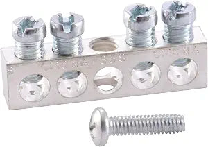 Square D - PK4GTACP 4 Terminal Ground Bar Kit, Silver