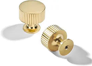khtumeware 1 Inch Unlacquered Brass Cabinet Knobs-5 Pack