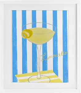 Limoncello Citrus Cocktail, 13 x 16 Inch Framed Print Under Glass