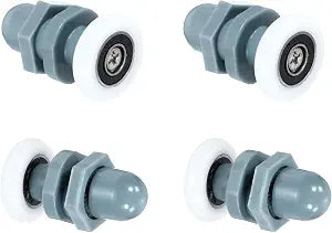 MECCANIXITY Shower Door Rollers Wheels, 23mm Diameter Bathroom Glass Shower Door Replacement Parts Runner Sliding Roller for Bathroom Glass Doors Kitchen, (Grey, Pack of 4)