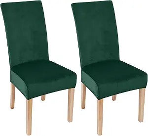 Smiry Velvet Stretch Dining Chair Covers, Parsons Chair Slipcovers Set of 2
