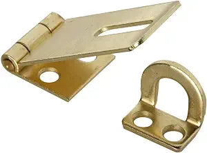 National Hardware Safety Hasp, 1-3/4 in, Steel, Brass
