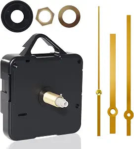 Silent Quartz Clock Movement Kit Long Shaft for 12-14mm Dial, Gold