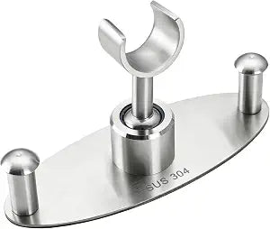Handheld Shower Head Holder, Shower Head Holder, Handheld Shower Head Holder with 2 Non-Slip Hooks, Stainless Steel Wall Mount Shower Bracket for Bathroom(Oval Shape)