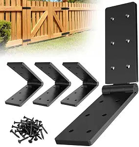 Heavy Duty Hinges 270 Degree Gate Hinge for Outdoor Doors Black 4PCS
