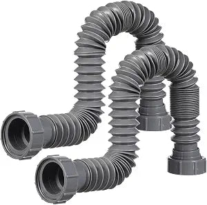 POPETPOP 2pcs Expandable Flexible Kitchen Sink Drain Hoses Plastic Washbasin Drainage Tubes Wear Resistant Pipes for Bathroom and Rv Sewer Extension
