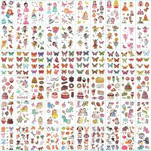 More than 500 patterns (60 Sheets) of temporary tattoo stickers are gifts for boys and girls, and Princess, butterfly and animal tattoos are prepared for children's birthday parties