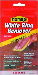 Furniture White Ring Remover Cloth, 7in. x 11in