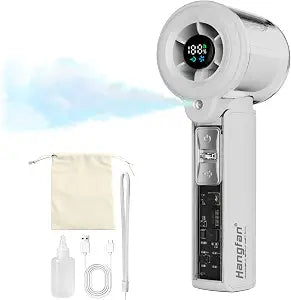Handheld Misting Fan,20000 RPM,100 Speeds,Nano Mist,LED Display