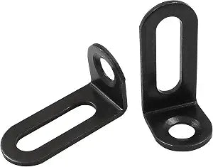 Biaungdo 12 Pcs 0.7"x0.75"x1.46" Adjustable Right Angle Brackets, Black