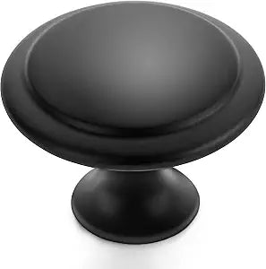 Ravinte Matte Black Cabinet Knobs Kitchen Pulls 1-1/4 Inch 40 Pack