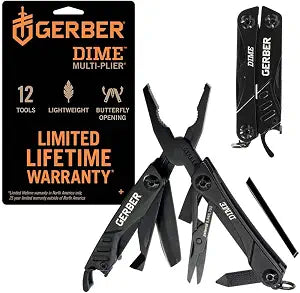 Gerber Dime 12-in-1 Mini Multitool Pliers, Pocket Knife,Bottle Opener,Black