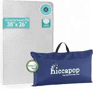 Hiccapop Playard Mattress Pad, Pack and Play Mattress with Carry Bag, 1.25"