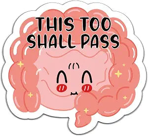 YAZMEEN 20 Pcs Funny Colon Organ Stickers This Too Shall Pass Stickers Decals for Water Bottle Notebook Phone Work Accessories Stickers for Nursing Doctor Assistant Student Medical StaffSize 2.5''