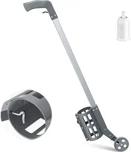 Zonon 1 Pack Wheeled Marking Wand for Line Paint Spray Side Push, Grey