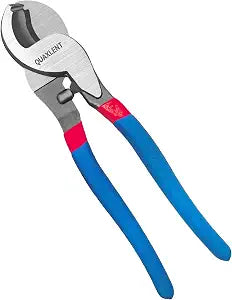 10 Inch Large Cable Cutter Heavy Duty High Leverage Big Wire Cutting Plier Tool for 4/0 Aluminum 2/0 Soft Copper and 100PR 24AWG Comm Cable, Blue