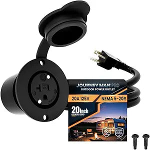 Journeyman-Pro 5379 GCR2 Weatherproof Outdoor Power Outlet, 20A, Black