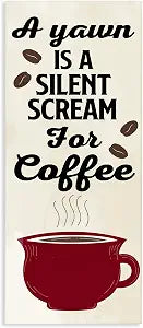 Coffee Phrase Kitchen Humor, 13 x 30 Inch Canvas Wall Art