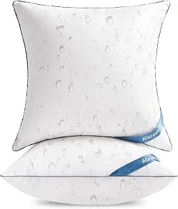 Atarashi 16 x 16 Outdoor Pillow Inserts(Set of 2) - Waterproof Decorative Square Throw Pillows for Couch Sofa Bed Patio Furniture, Garden & Patio, White 16x16 inch