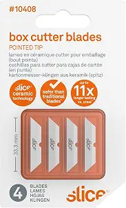 Slice 10408 Replacement Blade, Ceramic, Finger Friendly, Pointed Tip for Intricate Cuts and Thin Materials, Lasts 11x Longer than Metal