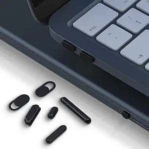 9 in 1 Anti Dust Plug Covers Set with Webcam Cover Compatible with 2026 Apple MacBook Neo 13 inch Laptop with A18 Pro Chip A3404,Silicone Anti Dirt Protective Cups Accessory for USB-C/Headphone