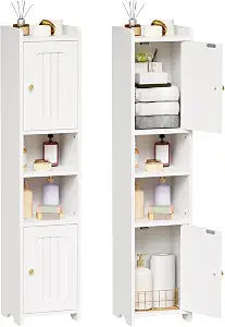 ANWBROAD Slim Bathroom Storage Cabinet with 2 Doors and Adjustable Shelf
