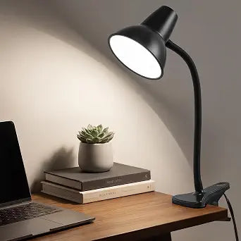 Clip On LED Desk Lamp, Flexible Arm, Eye-Caring Study Lamps for School Dorm
