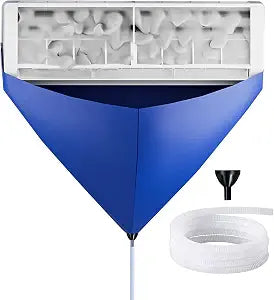 Enlarged Pipe AC Cleaning Bag with Elastic Rope for Wall Mount Mini Split Air Conditioners