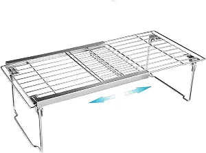 Orgneas Expandable Freezer Shelf Cooler Shelf Organizer 15.8"-22"
