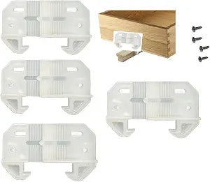 Drawer Guides/Back Plates Adjustable for 1/4-5/16 Rail Height/Adjustable/Kitchen/Dresser/Furniture Drawer Track, Rail Guides Includes All Hardware/ 4 per Pack by E.H.C. Adjustable 1" to 1-1/2"