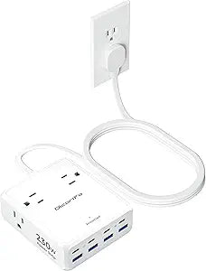 Olcorife 230W USB Power Strip, 4 AC Outlets 8 USB Ports(4 USBC),5 FT Cord