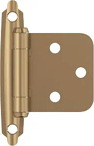 Amerock 1 Pair Variable Overlay Champagne Bronze Self-Closing Cabinet Hinge