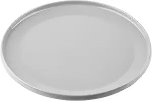 TableCraft Flynn Collection Round Serving Plate, Dove Glossy, 11"x 11"x 0.75", Melamine, Durable Lightweight Display Plate for Appetizers, Desserts, Small Portions, Modern Presentation