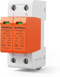 Baomain 2P AC Surge Protective Device 275V 40kA Single-Phase DIN Rail SPD