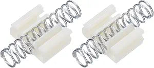 uxcell 2pcs Bifold Door Hardware, 1.5 Inch Bi-fold Closet Door Hardware Repair Spring, Silver