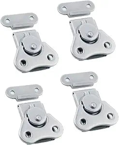 wan 304 Stainless Steel Spring Loaded Small Butterfly Twist Latch, Stainless Steel Twist Latch,Butterfly Lock with Retainer,for Suitcases,Wooden Box,Instruments, Equipment Boxes(4Pcs)
