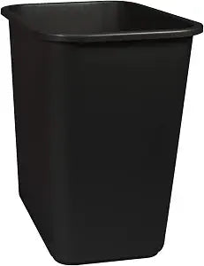 Storex Medium Waste Basket, 15 x 10.5 x 15 Inches, Black, 1 Count (00710A24C)