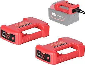 JYJZPB 2 Pack USB Charger Adapter Compatible for Milwaukee 18V Battery