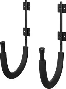 2-Pack of Kayak Storage Hook Sets - Kayak Wall Mount Hangers with 100lb Capacity Per Pair for Paddleboards, Surfboards,