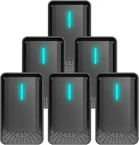 6 Pack Plug-In Negative Ion Air Purifiers for Small Rooms