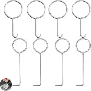 8 Pack Drain Key Lifting Hooks Stainless Steel Shower Drain Hair Catcher Lifter Puller Hook for Bathtub Drain Protector Mesh Sink Drain Strainer RV Drain Grate Cover Bathroom Utility Laundry