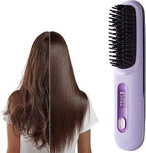 2026 Upgraded Go Brush - Pro for Short Hair - Cordless Straightening Brush with Fast Heat, 3 Temperature Settings, Ionic & Ceramic Care, 2500mAh USB-C Rechargeable for Frizz-Free Styling