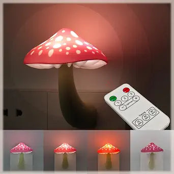LED Mushroom Night Light, Plug in Night Lights with 3 Color Model
